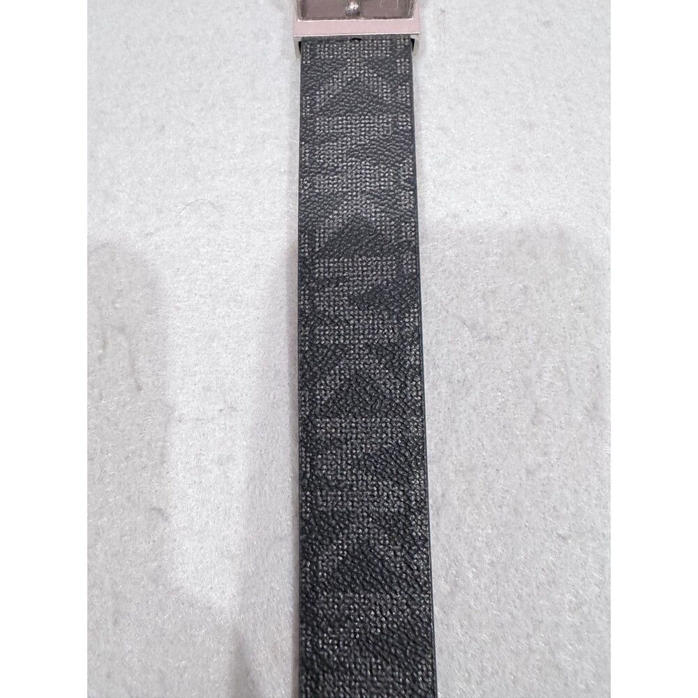Womens Michael Kors Reversible Belt Black & Shimmer Silver Excellent Condition